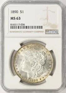 1890�N $1���[�K���V���o�[�_���[ NGC MS63