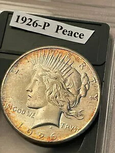 1926 P Peace Silver Dollar �n�C�O���[�h �r���[�e�B�t�� �i�C�X�g�[���I�v���X�`�b�N�P�[�X�t���I
