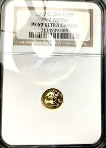 2007 �`���C�i �S�[���h �p���_ (1982) 15 �� 1/25 �I���X .999 �t�@�C�� �S�[���h NGC PF69 �E���g�� �J���I