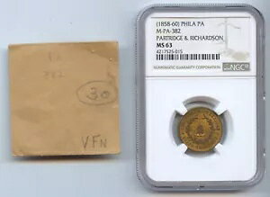 g[hg[N (18589-60) Partridge & Richardson (#9165) Phila PA M-PA-382 NGC MS63