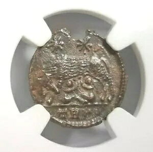 RX^eBkX[}鍑 BI Nummus AE3/4 NGC AU Epfig Hoard She Wolf Twins