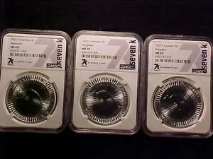 (THREE) 2021 P NGC MS69 & MS70 - �I�[�X�g�����A 1�I���X �V���o�[ �J���K���[ �h�� $1 �R�C��