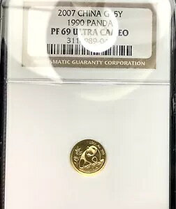 2007 �`���C�i �S�[���h �p���_ (1990) 15 �� 1/25 �I���X .999 �t�@�C�� �S�[���h NGC PF69 �E���g�� �J���I