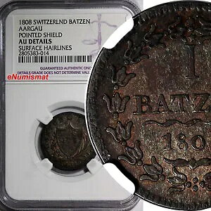 �X�C�X�̃J���g�� AARGAU 1808 Batzen NGC AU DET.�d�v�ȓ��t ���� - 184,000 KM# 9.1(4)