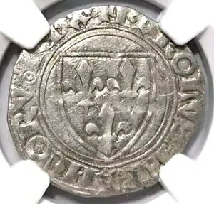 �V������ 6 �� �t�����X �V���o�[ �u���� �O�G�i�[�� 1380-1422 NGC VF35 ���W�����k �_���N����