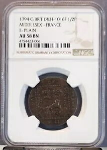 1794 CMX 1/2 yj[ D&H 1016F ~hZbNX tX NGC AU 58 BN