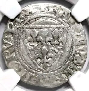 �V������ 6 �� �t�����X �V���o�[ �u���� �O�G�i�[�� 1380-1422 NGC VF35 ���W�����k �_���N����