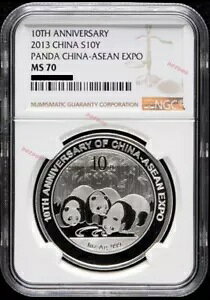 NGC MS-70 ���� 2013 10�� 1�I���X �V���o�[ �p���_ �R�C�� ���� ASEAN EXPO �� 10 �� 1 ��