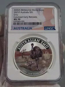 2021-p { }l[ GLX| Vo[ $1 EMU Australia NGC MS70 J[CYh ERB #25