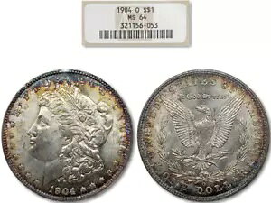 ���ɑf���炵���g�i�[ 1904-O ���[�K�� �V���o�[ �_���[ $1 NGC MS-64 OH Fatty KVEInvest