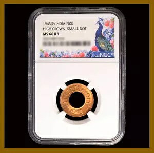 �C�M���X�̃C���h 1�s�[�X�A1943�N (P) NGC MS 66 RB �n�C�N���E�� �X���[���h�b�g 4431489-054