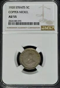 1920 Straits Settlements 5 ZgAjbPANGC AU 55A}[VA