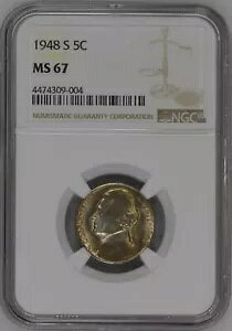 1948-S 5C �W�F�t�@�[�\�� �j�b�P�� NGC MS67 4474309-004