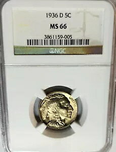 ▭ 1936-D obt@[ jbP 5C NGC MS66 ̂AFς