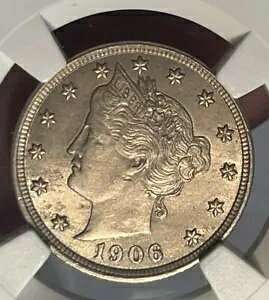 1906 ���o�e�B �j�b�P�� MS 62 NGC �F�薢���ʁB