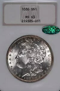 1886 [K MS _[ NGC MS63 CAC GEN 4 FATTY I[h t@bg z_[