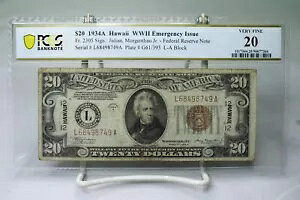 1934A 20 hAMsnC񎟐Eً}s Fr.2305 PCGS 20 #8749