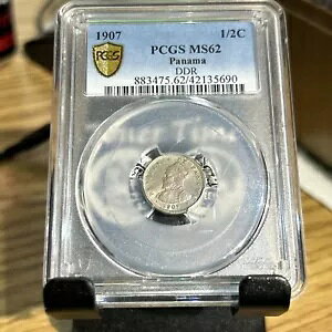 1907 �p�i�} 1/2 �Z���e�V���B DDR�B PCGS MS62 �f�G�ȐF