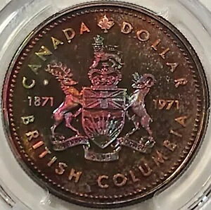 1971 �J�i�_ S$1 �V���o�[ �_���[ BC Ag PCGS SP67 �����X�^�[ ���C���{�[ + �z�b�g �s���N
