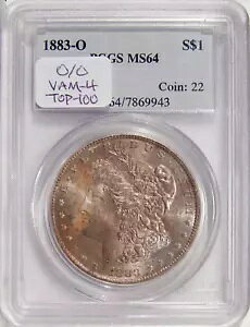 1883-O/O $1 PCGS MS 64 �I�[���h �z���_�[ ~NEAR GEM TOP-100 �V���o�[ ���[�K�� �h�� �o���G�e�B