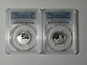 2021 S Vg NbVO fEFA / ^XL[M 25c Vo[ v[t yA PCGS PR70