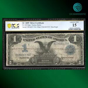 Fr.233 1899 $1 1 �h����؏��A�u���b�N �C�[�O���APCGS 15�A91176