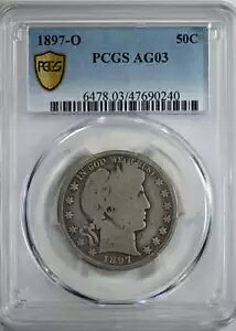 1897-O �����X �n�[�t�_���[ 50C PCGS AG03