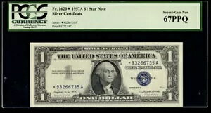 �}���b�N $1.00 1957A Fr 1620 PCGS 67 PPQ �X�^�[�m�[�g�B��΁I pm0009