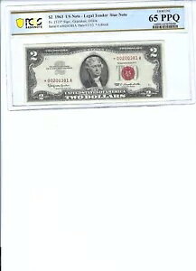 1963 $2 @ʉ FR1513* PCGS Bnk 65 Gem UNC PPQA* S/N *00200381A ɒӂĂB