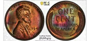 1941 �����J�[�� �Z���g PCGS MS65 RB �g�[��