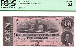 1862 N $10 R T-52  - PCGS AU53 - LZĂ܂! PQ