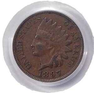 1897 1c PCGS VF 30 MPD FS-302 (FS-401) S-1 ~ �C���f�B�A�� �Z���g�̓��t�̈Ⴂ