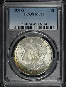 1882-S [K _[ PCGS MS-64 - u[ƃTZbg̐F̎O^̕\ʒF!