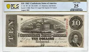 T-59 PF-39 1863 $10 R - PCGS-B ɍ 25 - 5  2 V[Y