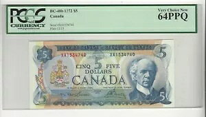 1972 �J�i�_ BC-48b $5 Law/Bou SN# XA 1534740 PCGS MS-64 PPQ
