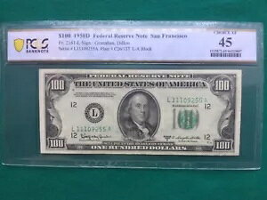 1950-D �T���t�����V�X�R 100 �h���A�M������s�� PCGS 45