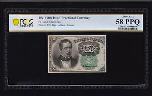 US 10c [ʉݎ  5 񔭍s|WV B-2 FR 1264 PCGS 58 PPQ (002)