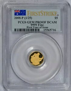 2008 P I[XgA S[h RA $5 PCGS WF v[t DCAM t@[Xg XgCN 1/25 IX .9999