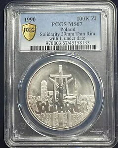 1990 �|�[�����h 100000 �Y���e�B�` PCGS MS67 �A�� BU �z���C�g �R�C��