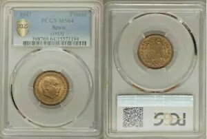 1947 �X�y�C�� �A���~�j�E�� �u�����Y �R�C�� 1 �y�Z�^ �t�����V�X�R �t�����R �E���� PCGS MS64