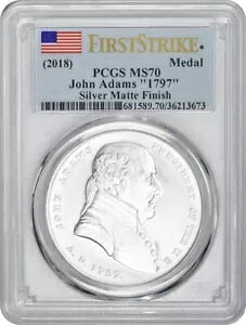 2018 �W���� �A�_���X 1797 �哝�̃V���o�[ �}�b�g ���_�� MS70 PCGS �t�@�[�X�g �X�g���C�N