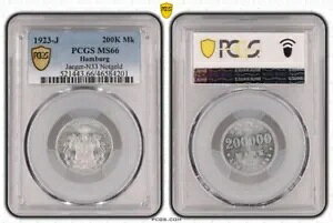 hCc C}[ nuN 200000 }N 1923 J Notgeld RC PCGS MS66