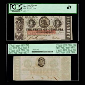 PCGS 62 UNC 1863 W[WAB p~ꂽ~bWr W[WAB $100 VAԍ 11375