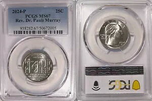 2024 P Rev Dr Pauli Murray 25c PCGS MS67 �A�����J�����N�H�[�^�[