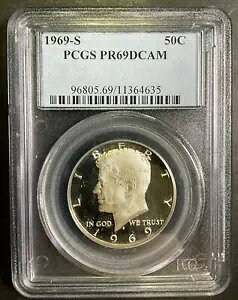 PCGS PR69DCAM 1969-S PlfB n[t_[ 50c fB[v JI jAp[tFNg Vo[ S5