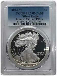 2012-W PCGS PR69DCAM �V���o�[ �C�[�O�� ����� PR �Z�b�g
