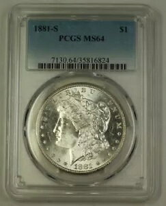 1881-S US �����K�� �V���o�[ �_���[ 1 �h�� �R�C�� PCGS MS-64 �x�^�[ (E) 12