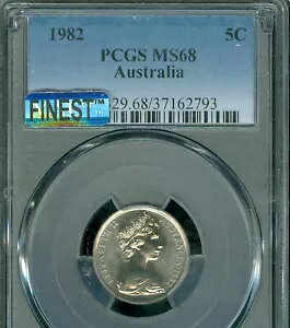 1982 I[XgA 5 Zg PCGS MS68 PQ 2ND ōO[h MAC X|bgX *