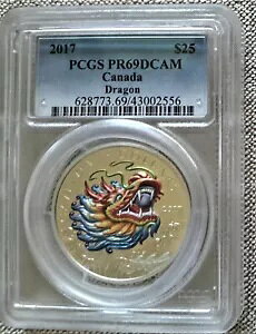 2017 �J�i�_ �h���S�� �{�[�g �t�F�X�e�B�o�� 1 �I���X �V���o�[ �J���[���R�C�� PCGS PR 69