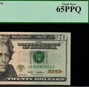 2009 �N $20 �A�M������s�� PCGS 65PPQ - �a���� - �V���A���ԍ� 00000802
